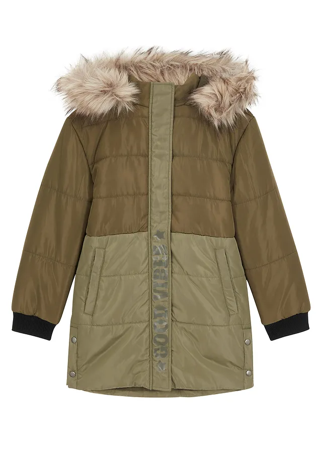 Dievčenská bunda parka, dvojfarebná Dievčenská bunda parka, dvojfarebná