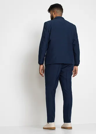 Pak met colbert en broek, slim fit (2-dlg. set), Kleur: donkerblauw