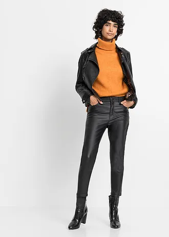 Stretch broek in een viscosemix, Kleur: zwart