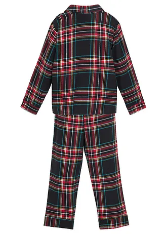 Pyjama enfant en flanelle (ens. 2 pces), Couleur: bleu foncé à carreaux