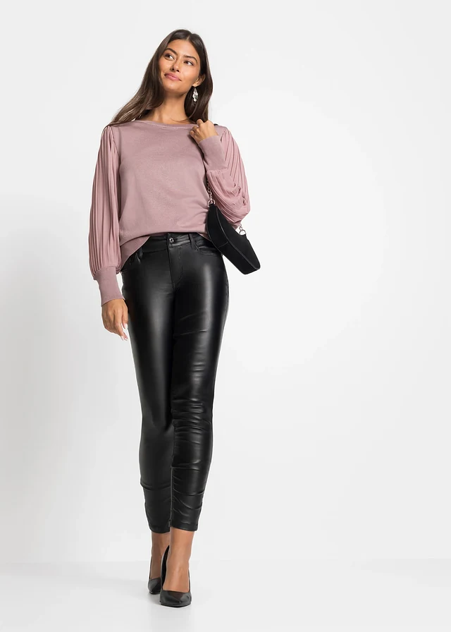 Pull doux en fine maille, viscose majoritaire • bois de rose • product-page.page-title-suffix