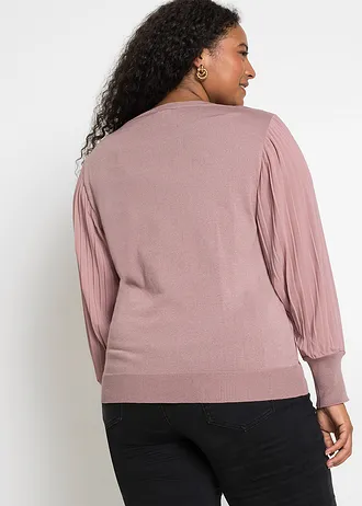Pull doux en fine maille, Couleur: bois de rose
