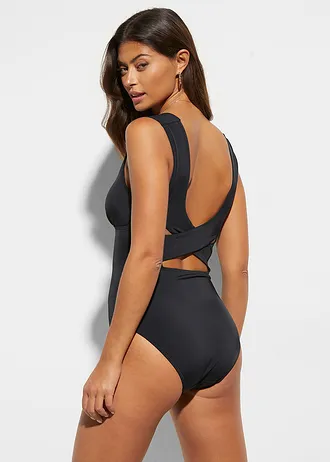 Medium corrigerend badpak met V-hals • zwart • bonprix online shop