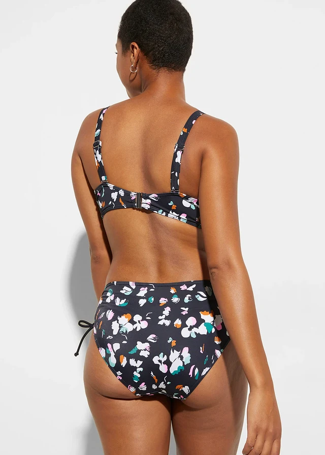 Bikini minimiseur (ens. 2 pces) avec nouettes, Couleur: noir/blanc graphique