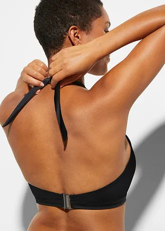 Bikinový top s ramínkem za krk • černá • bonprix obchod