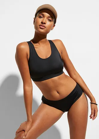 Haut de maillot brassière à bande sous-poitrine réglable • noir • Boutique bonprix