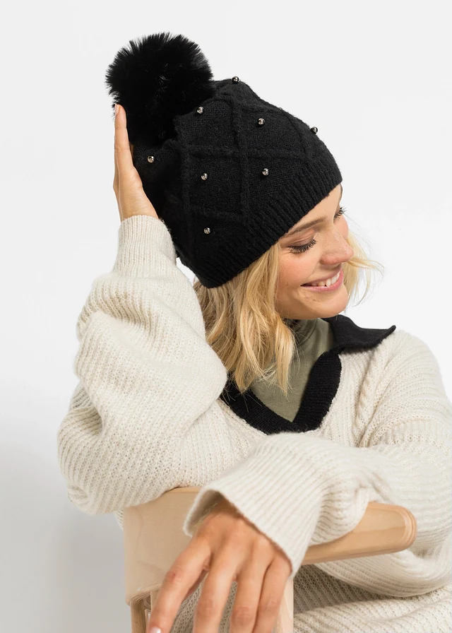 Bonnet ballon, Couleur: noir