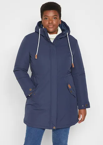 Lange outdoor jas, Kleur: donkerblauw