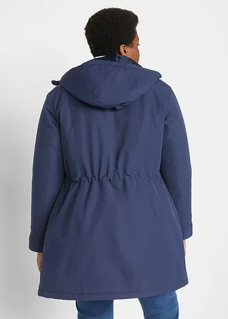 Lange outdoor jas, Kleur: donkerblauw