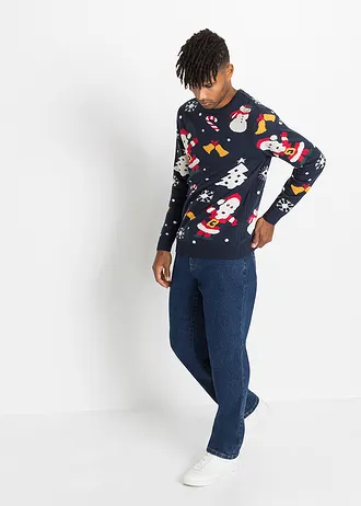 Kersttrui • donkerblauw • bonprix online shop