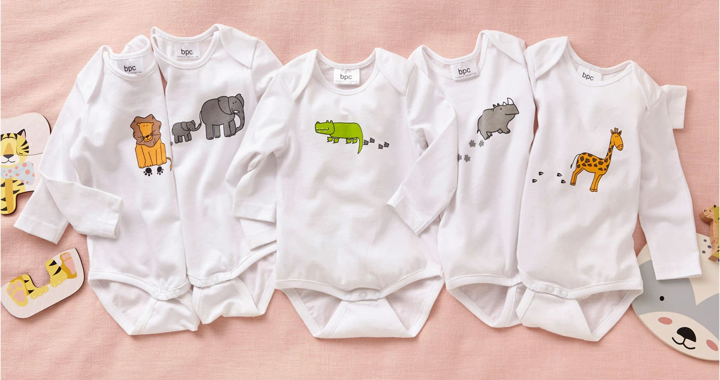 Kojenecké body z organické bavlny, dlouhý rukáv (5 ks v balení) • bílá • bonprix obchod