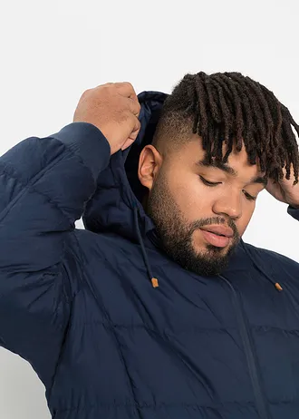 Veste matelassée style blouson, Couleur: bleu foncé