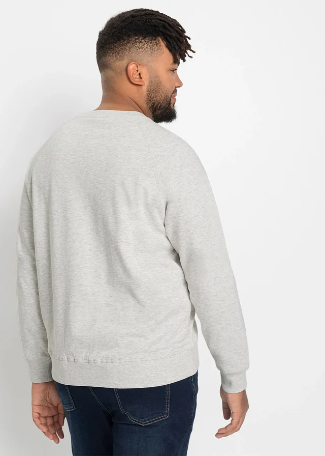 Lot de 2 sweats, Couleur: indigo chiné + écru chiné