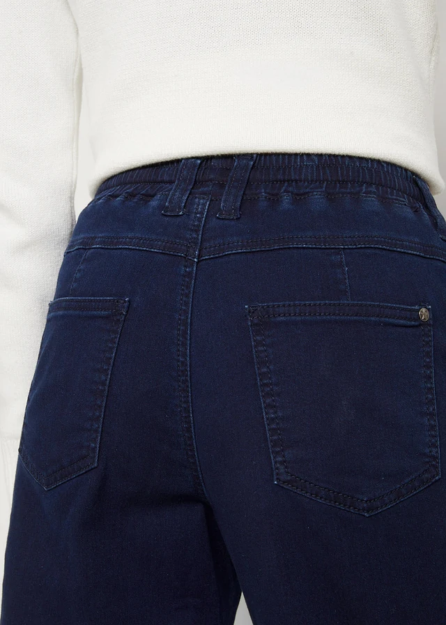 Jean chaud à empiècement taille confortable • bleu foncé denim • product-page.page-title-suffix