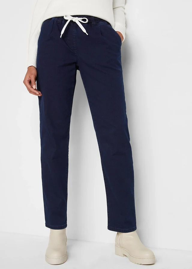 Jean chaud à empiècement taille confortable • bleu foncé denim • product-page.page-title-suffix