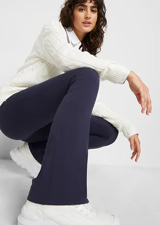 Legging lefelé bővülő szárral • sötétkék • bonprix áruház