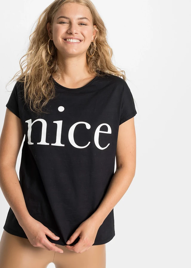 T-shirt van puur biologisch katoen • zwart-wit met print • product-page.page-title-suffix