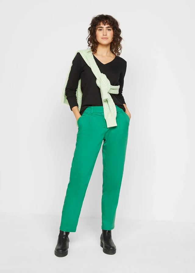 Bluză cu mâneci lungi cu bumbac bio 100% • negru • magazin bonprix