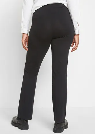 Flared legging van katoen, Kleur: zwart