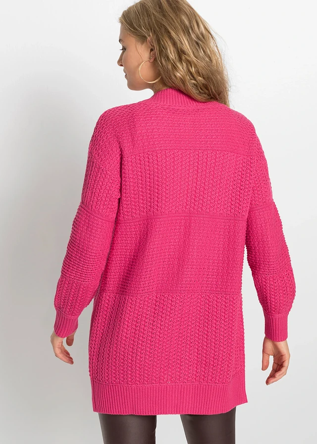 Gilet long en maille • rose foncé • product-page.page-title-suffix