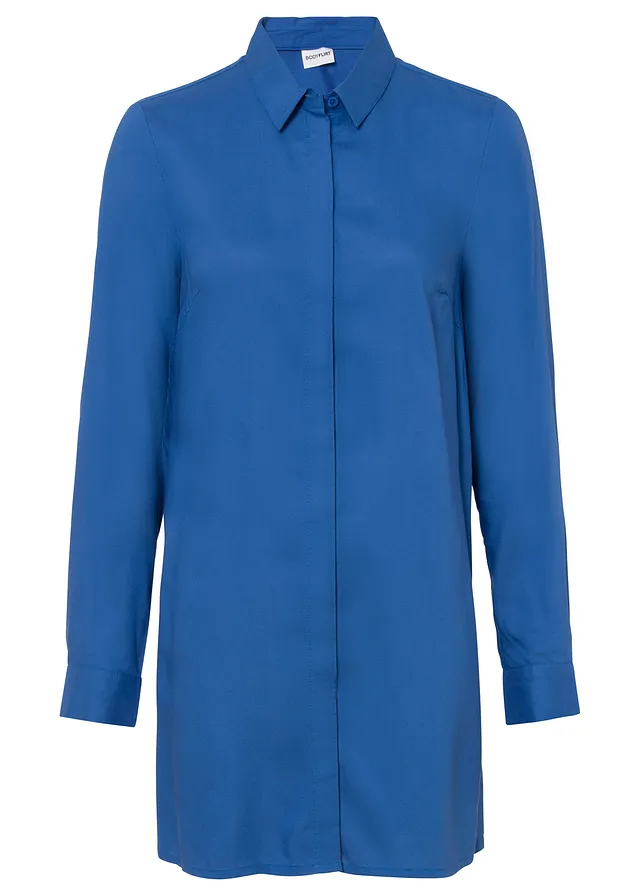 Dlhá blúzka s rozparkom, z padavej viskózy Dlhá blúzka s rozparkom, z padavej viskózy