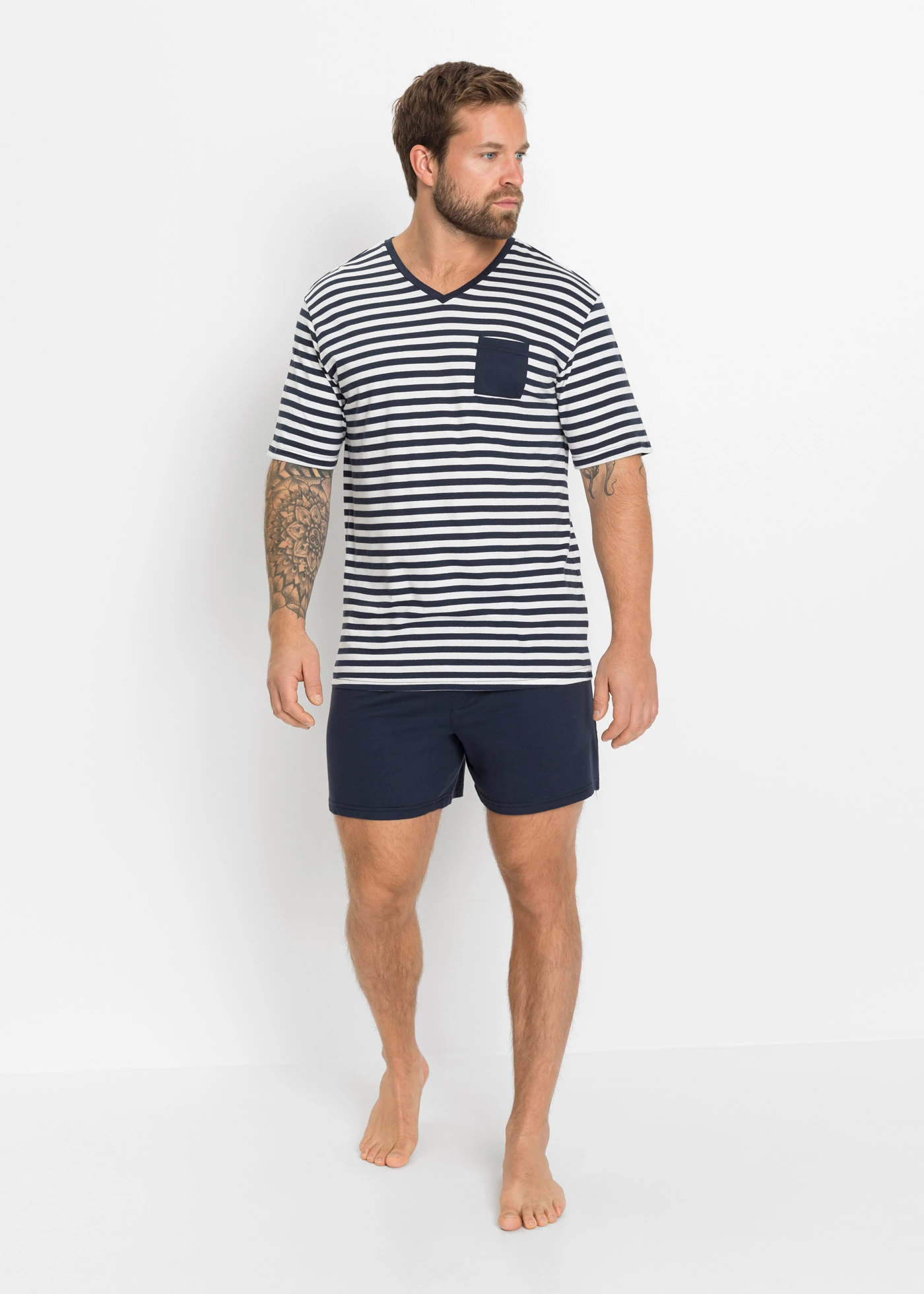 Shortama • donkerblauw+wit gestreept • bonprix online shop