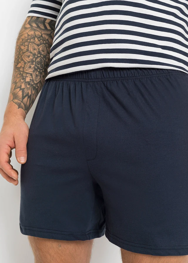 Shortama, Kleur: donkerblauw+wit gestreept
