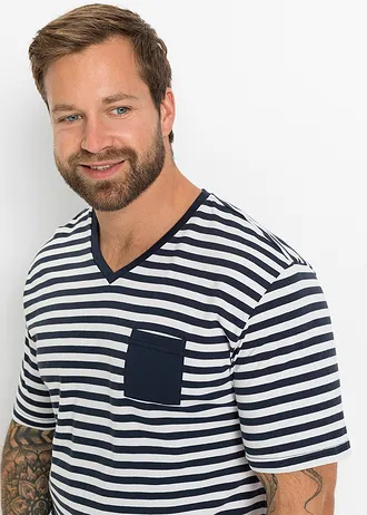 Shortama, Kleur: donkerblauw+wit gestreept