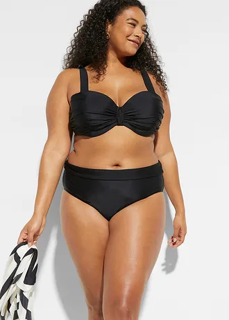 Balconette bikini met gewatteerde bandjes (2-dlg. set), Kleur: zwart