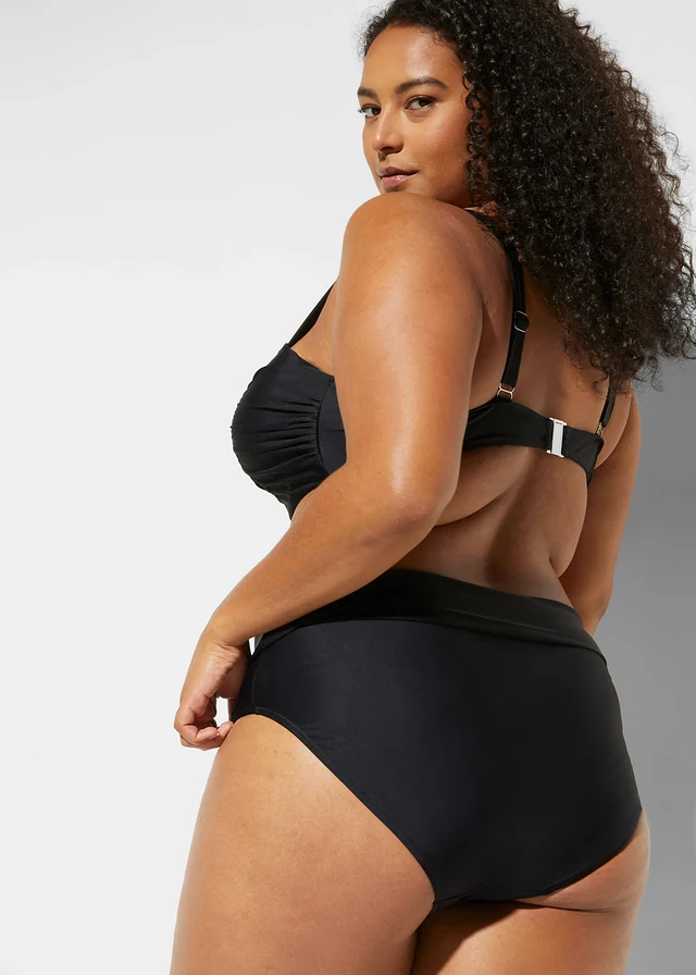 Balconette bikini met gewatteerde bandjes (2-dlg. set), Kleur: zwart