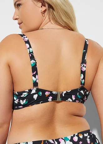 Minimizer bikini met bandjes (2-dlg. set), Kleur: grafische print zwart/wit