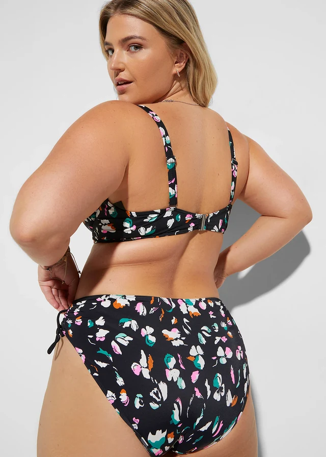 Minimizer bikini met bandjes (2-dlg. set), Kleur: grafische print zwart/wit