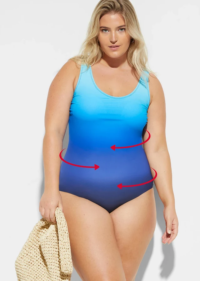Corrigerend badpak, medium corrigerend, Kleur: blauw