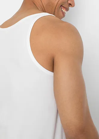 Maiou cu bumbac bio (2buc.) • alb • magazin bonprix