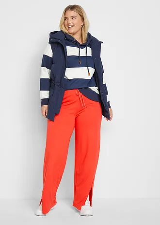 Hoodie van katoen, Kleur: donkerblauw/wolwit gestreept