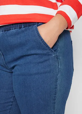 Mom džíny, High Waist, pohodlný pas • středně modrý denim used plus size • bonprix obchod