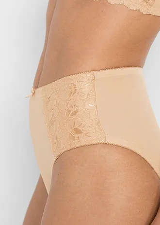 Maxislip met fijn kant (set van 2) • 2x poudre • bonprix online shop