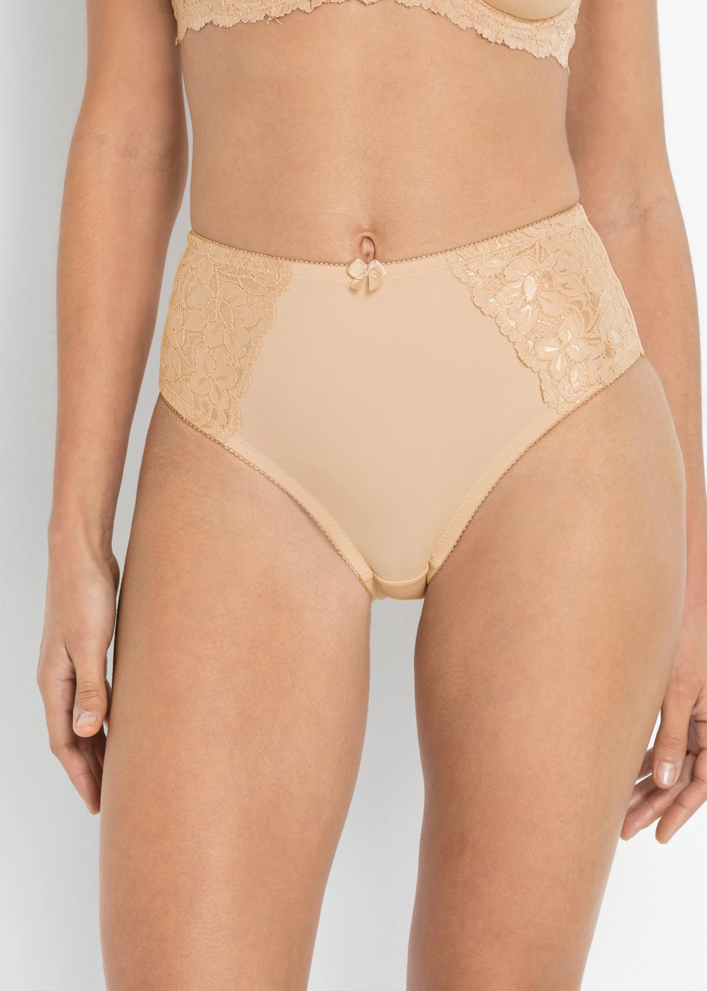 Lot de 2 slips maxi avec dentelle • poudré + poudré • Boutique bonprix