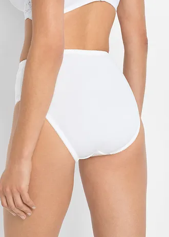 Maxislip met fijn kant (set van 2), Kleur: 2x wit
