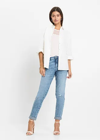 Shirt van viscosemix, Kleur: lichtroze