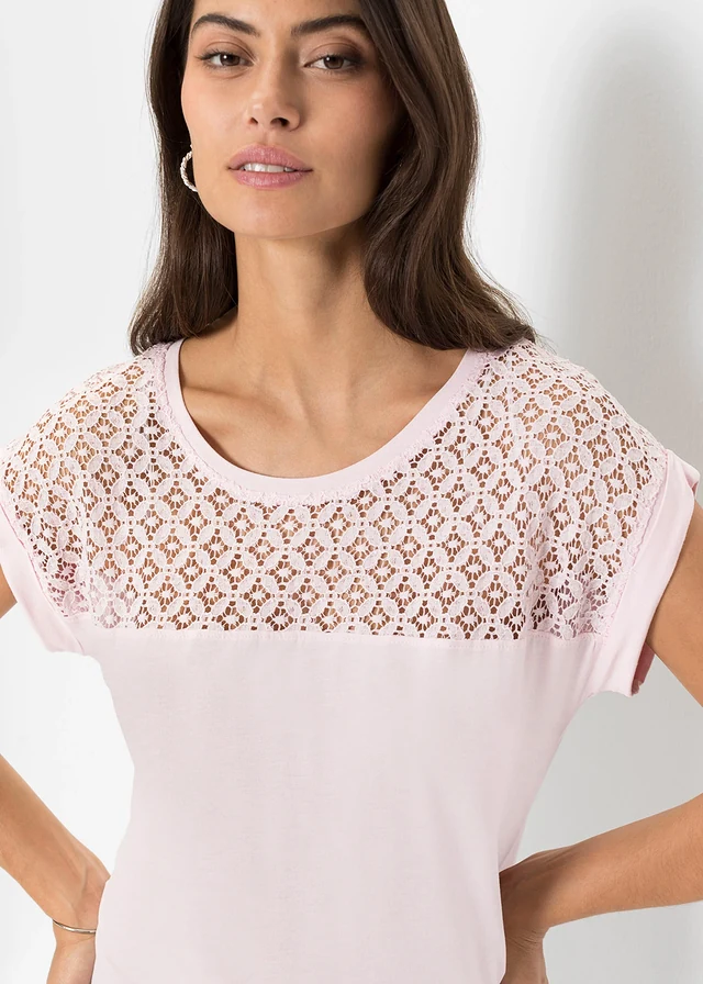 T-shirt doux en viscose extensible • rose clair • product-page.page-title-suffix
