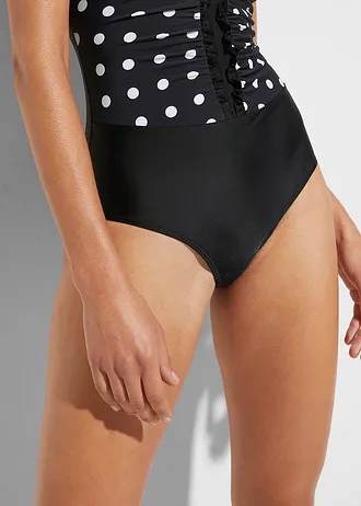 Corrigerend badpak, medium corrigerend • gestipt zwart/wit • bonprix online shop