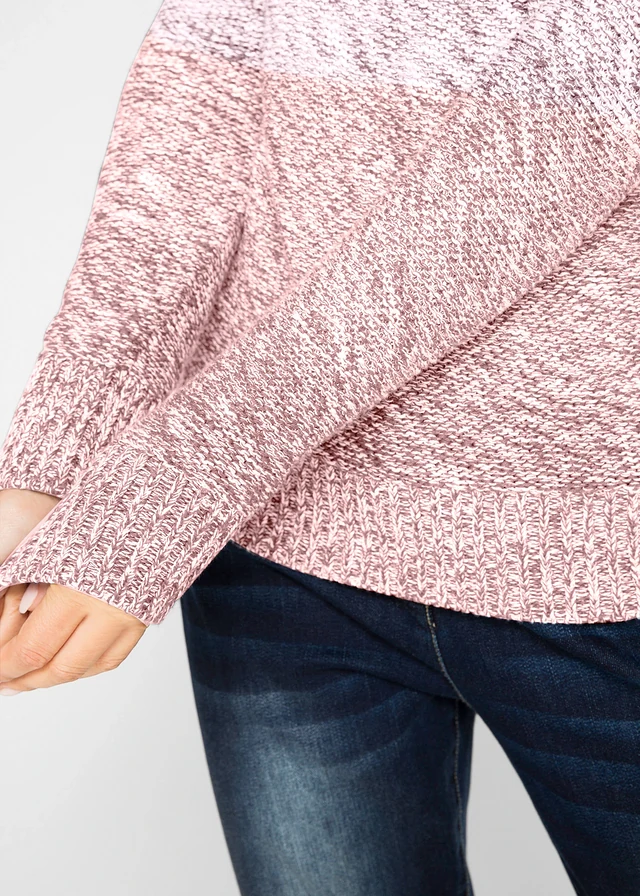 Grof gebreide trui met kleurverloop • antiek roze • product-page.page-title-suffix