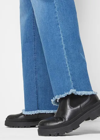 Wide Leg farmer, High Waist • kék kőmosott használt hatású • bonprix áruház