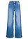 Jean large taille haute, Couleur: bleu denim used 