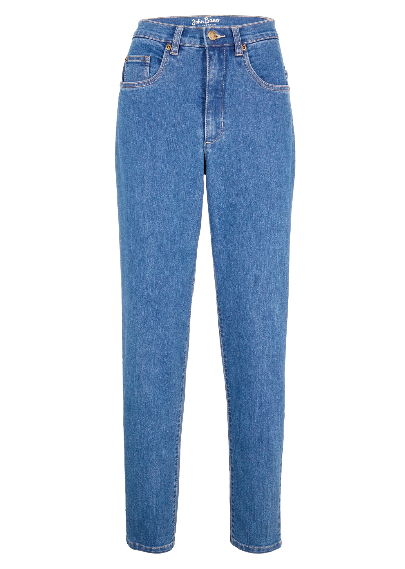 Džíny Mom se strečem, High Waist • modrá stone used • bonprix obchod