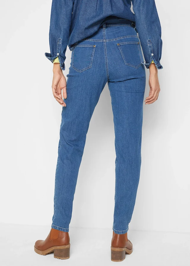 Jean mom taille haute, extensible • bleu stone used • product-page.page-title-suffix