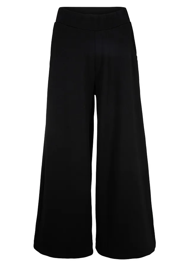 Pantaloni culotte din material cu viscoză