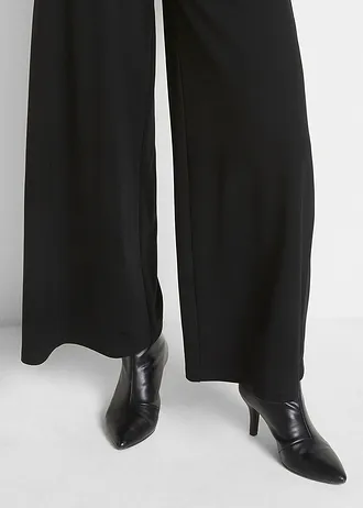 Kalhoty Culotte z viskózové směsi • černá • bonprix obchod