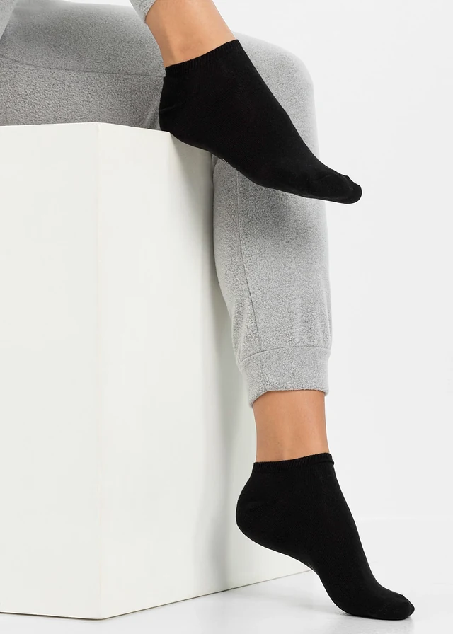 Lot de 20 paires de chaussettes courtes, Couleur: noir